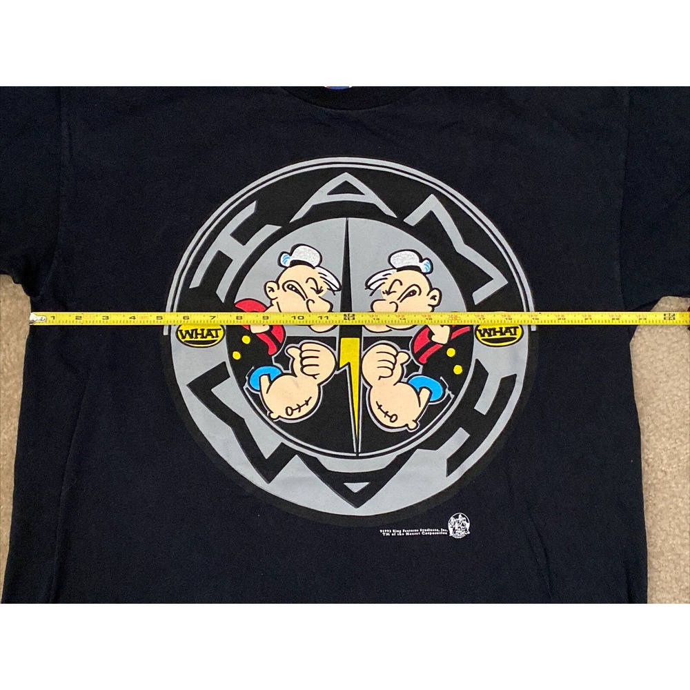VTG 1993 Popeye the Sailor T-shirt‎ Size XL “I Am What I Am” RARE Single Stitch - Picture 7 of 12